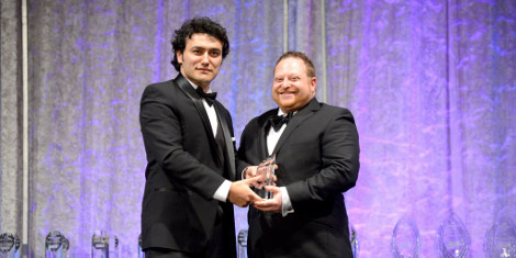 Ben Birns Receiving Winners' Circle Award, 2015