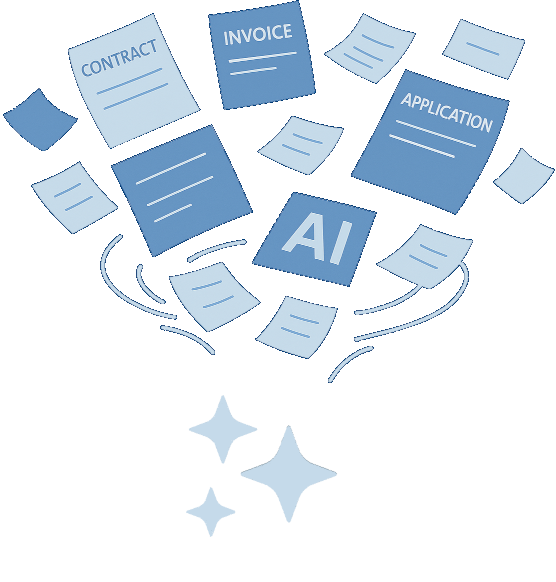 Operational and Transactional Records indexed, workflowed, and retrieved via AI